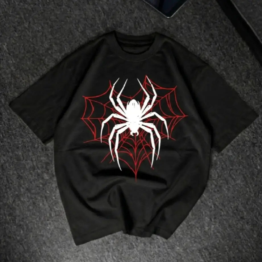Relaxed Spider Drop Shoulder Tee